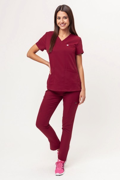Spodnie medyczne damskie Uniforms World 109PSX Yucca burgundowe-6