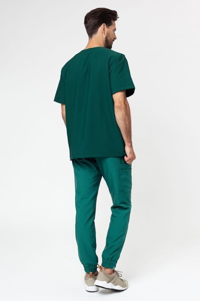 PROMO Komplet medyczny męski Sunrise Uniforms Premium Men (bluza Dose, spodnie Select jogger) butelkowa zieleń-2