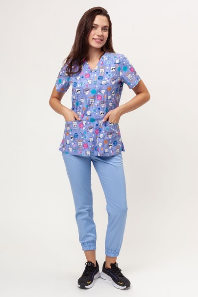 Bluza medyczna damska Cherokee Prints V-neck Dental Affirmations-5