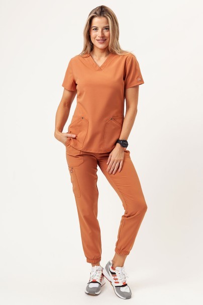 Bluza medyczna damska Dickies EDS NXT V-neck imbirowa-1