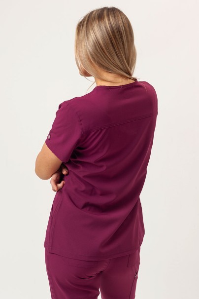 Bluza medyczna damska Dickies EDS NXT V-neck wiśniowa-3