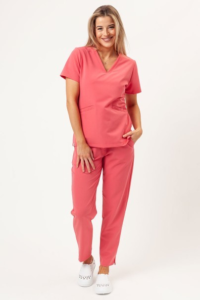 Bluza medyczna damska Sunrise Uniforms Premium Aura koralowa-4