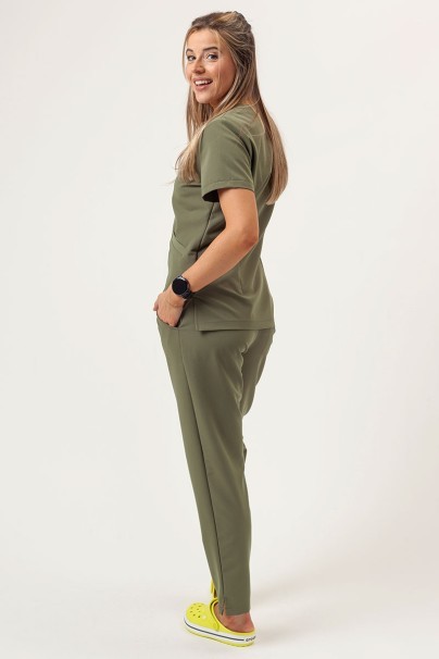 Bluza medyczna damska Sunrise Uniforms Premium Aura oliwkowa-5