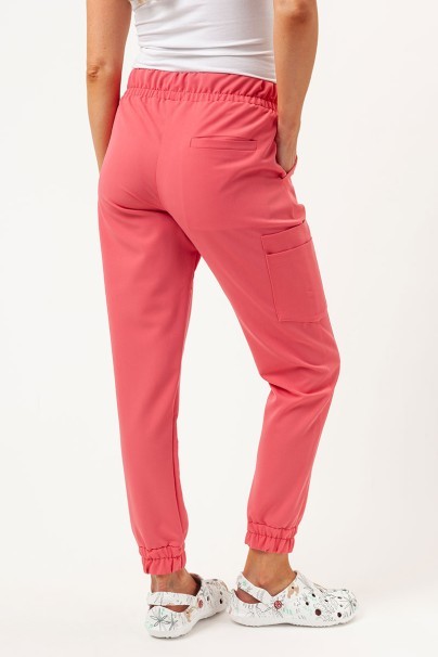 Spodnie medyczne damskie Sunrise Uniforms Premium Vibe jogger koralowe-2