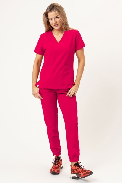 Bluza medyczna damska Sunrise Uniforms Premium Aura malinowa-3