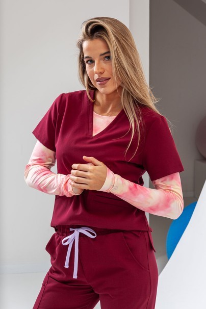 Komplet medyczny Sunrise Uniforms Premium (bluza Aura, spodnie Vibe) śliwkowy-12