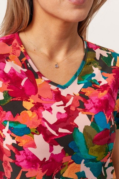 Bluza medyczna damska Cherokee Prints V-neck Abstract Petals-6