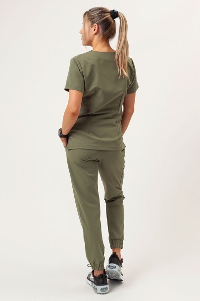 Spodnie medyczne damskie Sunrise Uniforms Premium Vibe jogger oliwkowe-7