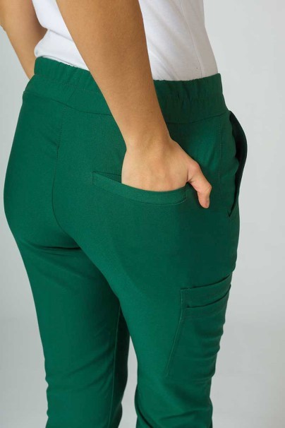 PROMO Spodnie medyczne damskie Sunrise Uniforms Premium Chill jogger butelkowa zieleń-4