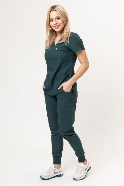 Bluza medyczna damska Uniforms World 109PSX Shelly butelkowa zieleń-5