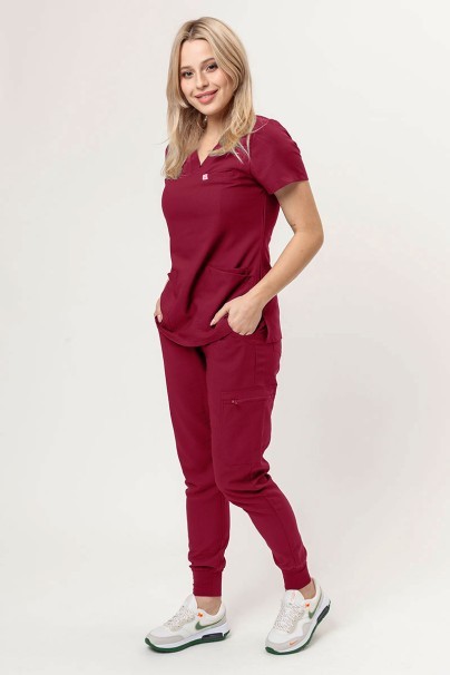 Spodnie medyczne damskie Uniforms World 109PSX Ava jogger burgundowe-7
