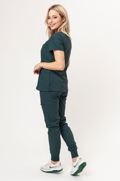 Bluza medyczna damska Uniforms World 109PSX Shelly butelkowa zieleń-6
