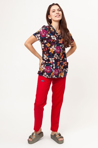 Bluza medyczna damska Cherokee Prints V-neck Artful Blooms-3