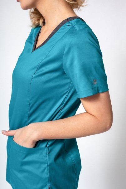 Bluza medyczna damska Maevn Matrix Contrast morski błękit-8