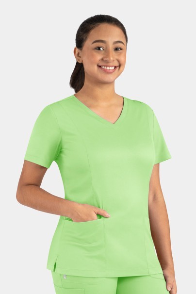 Bluza medyczna damska Maevn Matrix Double V-neck limonkowa-1