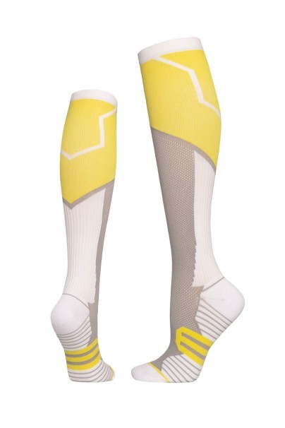 Skarpetki kompresyjne Uniforms World Feather szaro-żółte-1
