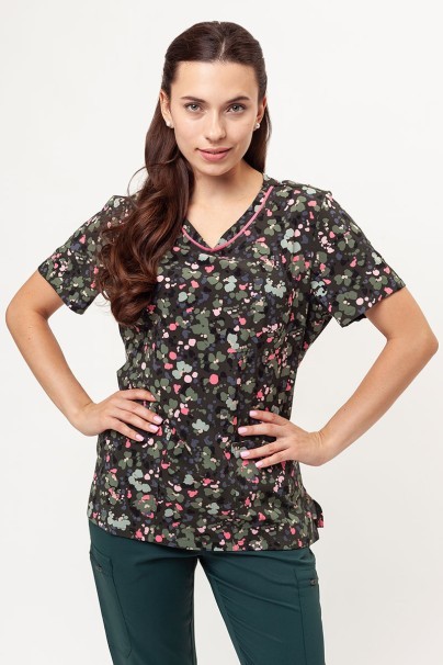 Bluza medyczna damska Cherokee Prints V-neck What The Speck-1