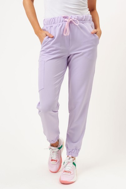 Spodnie medyczne damskie Sunrise Uniforms Premium Vibe jogger lawendowe-1