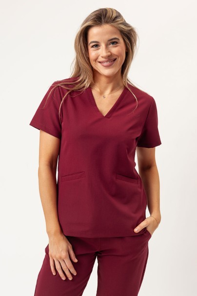 Bluza medyczna damska Sunrise Uniforms Premium Aura śliwkowa-1