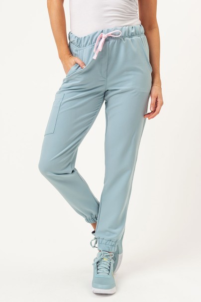 Spodnie medyczne damskie Sunrise Uniforms Premium Vibe jogger aqua-1