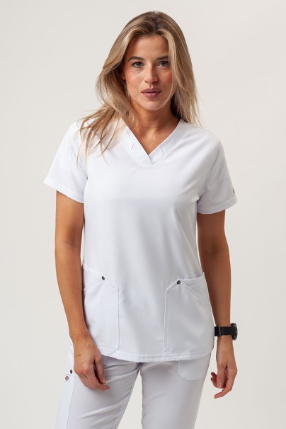 Bluza medyczna damska Dickies EDS NXT V-neck biała-1