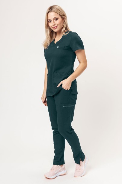 Komplet medyczny damski Uniforms World 109PSX Shelly Classic (spodnie Yucca) butelkowa zieleń-1