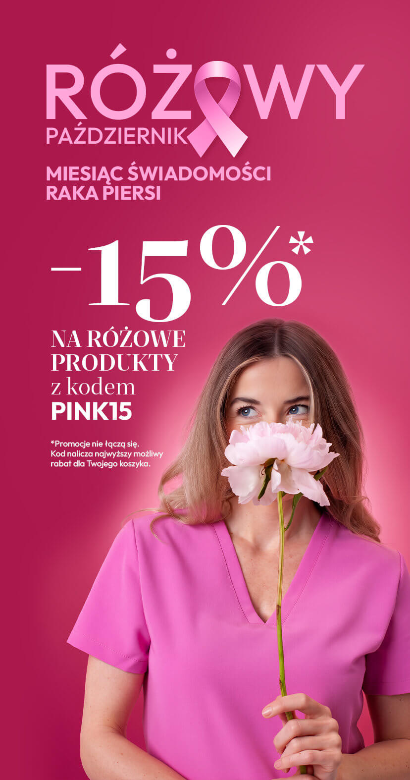 PINK15 -15% na różowe (październik 2026)